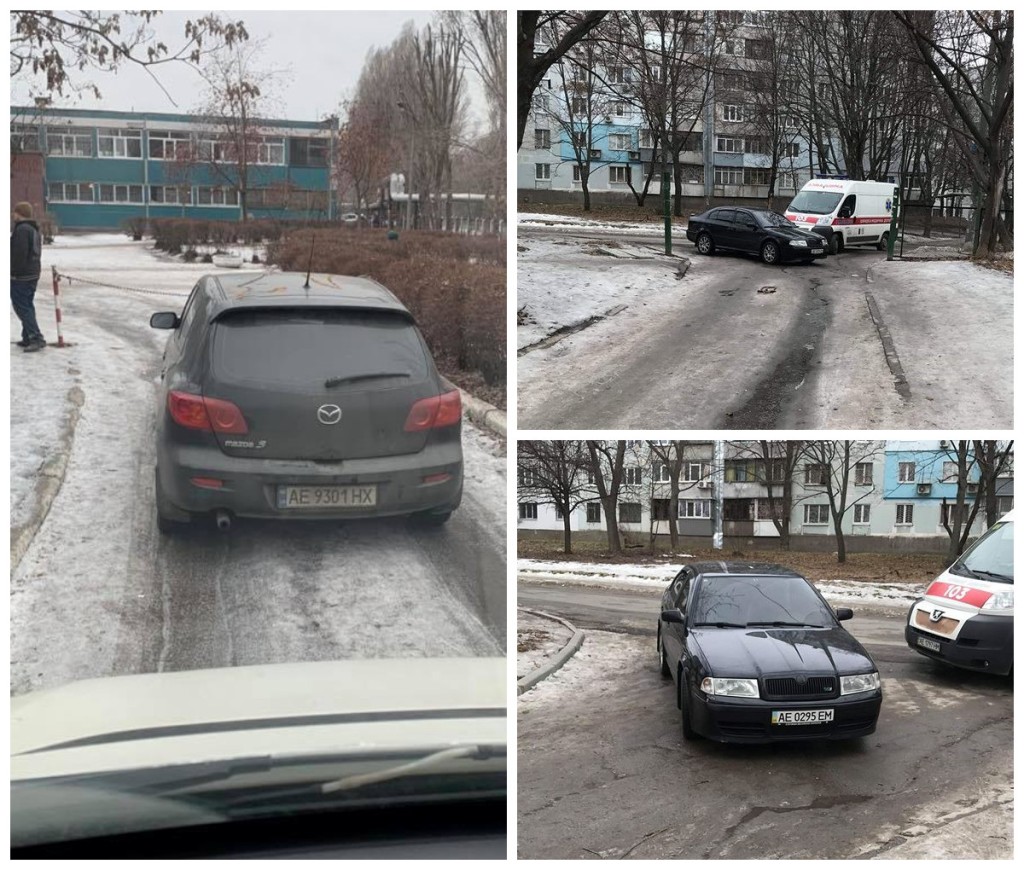 Парковка на въезде в учебное учреждение