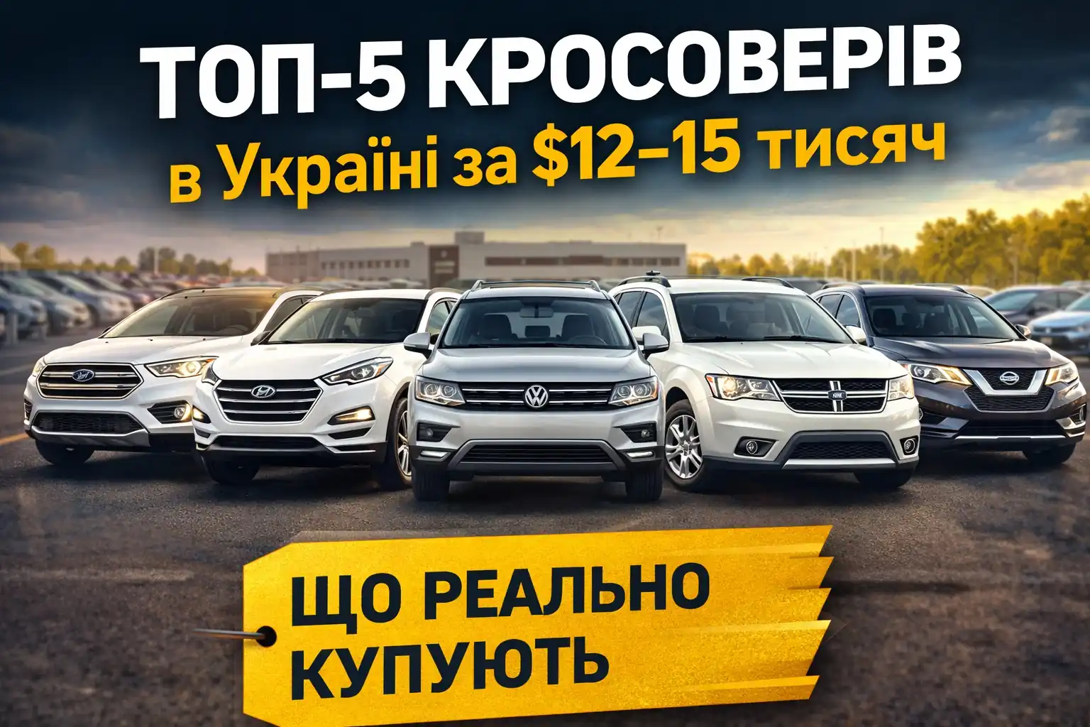 Топ-5 найпопулярніших б/в кросоверів в Україні за $12–15 тисяч: що купити у 2026 році