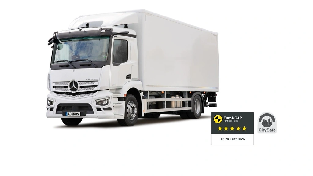 Mercedes-Benz Actros удостоєний найвищої оцінки Euro NCAP (ВІДЕО)